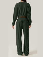 Load image into Gallery viewer, Cross You Round Neck Top and Drawstring Pants Set
