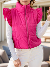 Load image into Gallery viewer, Anna Pocketed Zip Up Cap Sleeve Jacket
