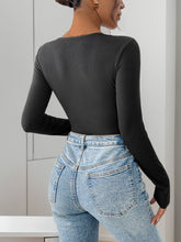 Load image into Gallery viewer, Dreamer Ribbed Contrast Long Sleeve Bodysuit
