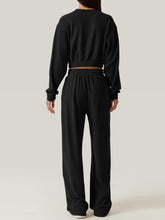 Load image into Gallery viewer, Cross You Round Neck Top and Drawstring Pants Set
