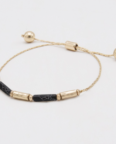 Stone and Gold Bracelet - Every Stitch Boutique