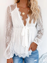 Load image into Gallery viewer, Lacey Sleeve Blouse
