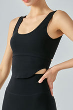 Load image into Gallery viewer, Cutout Curved Hem Sports Tank
