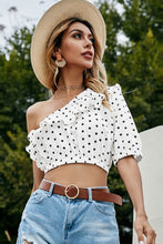 Load image into Gallery viewer, Persia One-Shoulder Ruffled Crop Top
