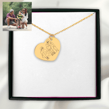 Load image into Gallery viewer, Line Art Portrait Heart Necklace
