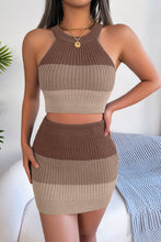Load image into Gallery viewer, Mariana Sleeveless Crop Knit Top and Skirt Set

