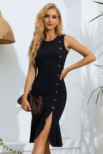 Load image into Gallery viewer, Dina Split Ribbed Sleeveless Knit Dress
