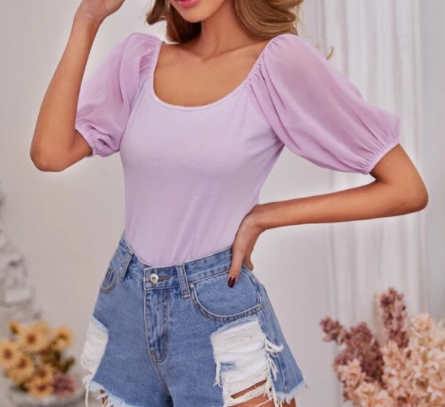 Lavender Fields Top - Every Stitch Boutique