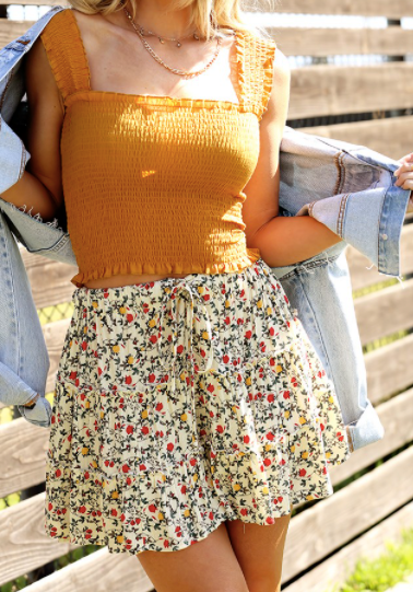 Floral Escape Skirt - Every Stitch Boutique