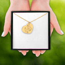 Load image into Gallery viewer, Line Art Portrait Heart Necklace
