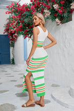 Load image into Gallery viewer, Fiji Openwork Cropped Tank and Split Skirt Set
