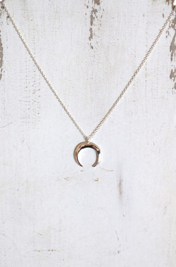 Silver Dainty Horn Necklace - Every Stitch Boutique