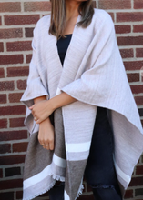Load image into Gallery viewer, Let&#39;s Taupe About it Poncho - Every Stitch Boutique
